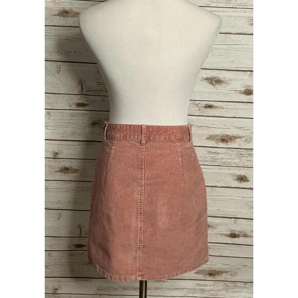 Roxy dusty rose classic casual corduroy A-line mini skirt Size Medium/10 - Picture 7 of 8